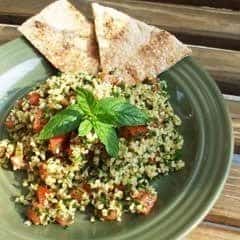 Tabouleh Salad with Arabic Bread in Salad menu of Shawarma Snack Center