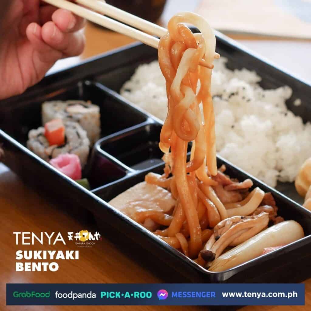 Sukiyaki Bento Set in Tenya Express menu