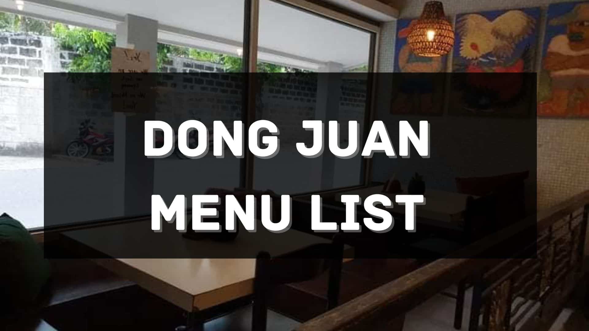 dong juan menu prices philippines