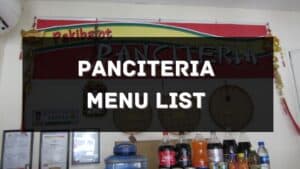 panciteria menu prices philippines
