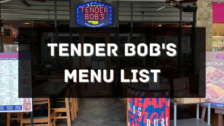 Tender Bob's Menu Prices Philippines 2024 [Updated] — All About ...