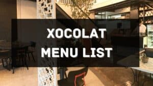 xocolat menu prices philippines