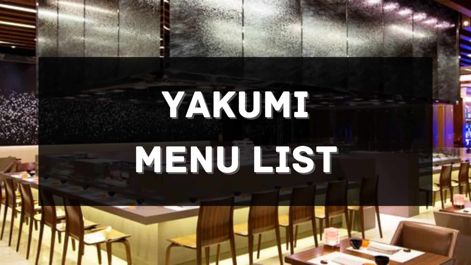 yakumi menu prices philippines
