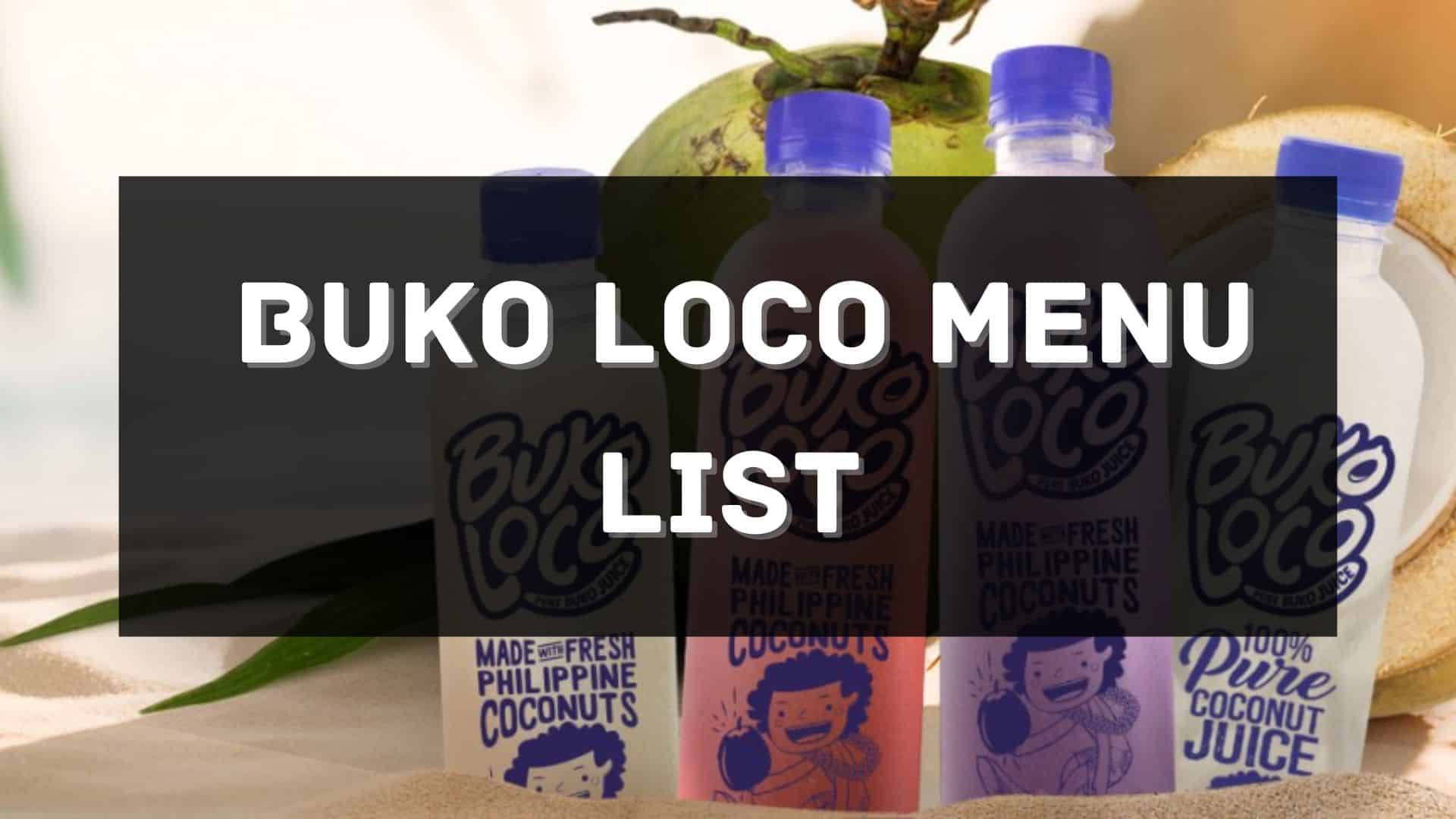 buko loco menu prices philippines
