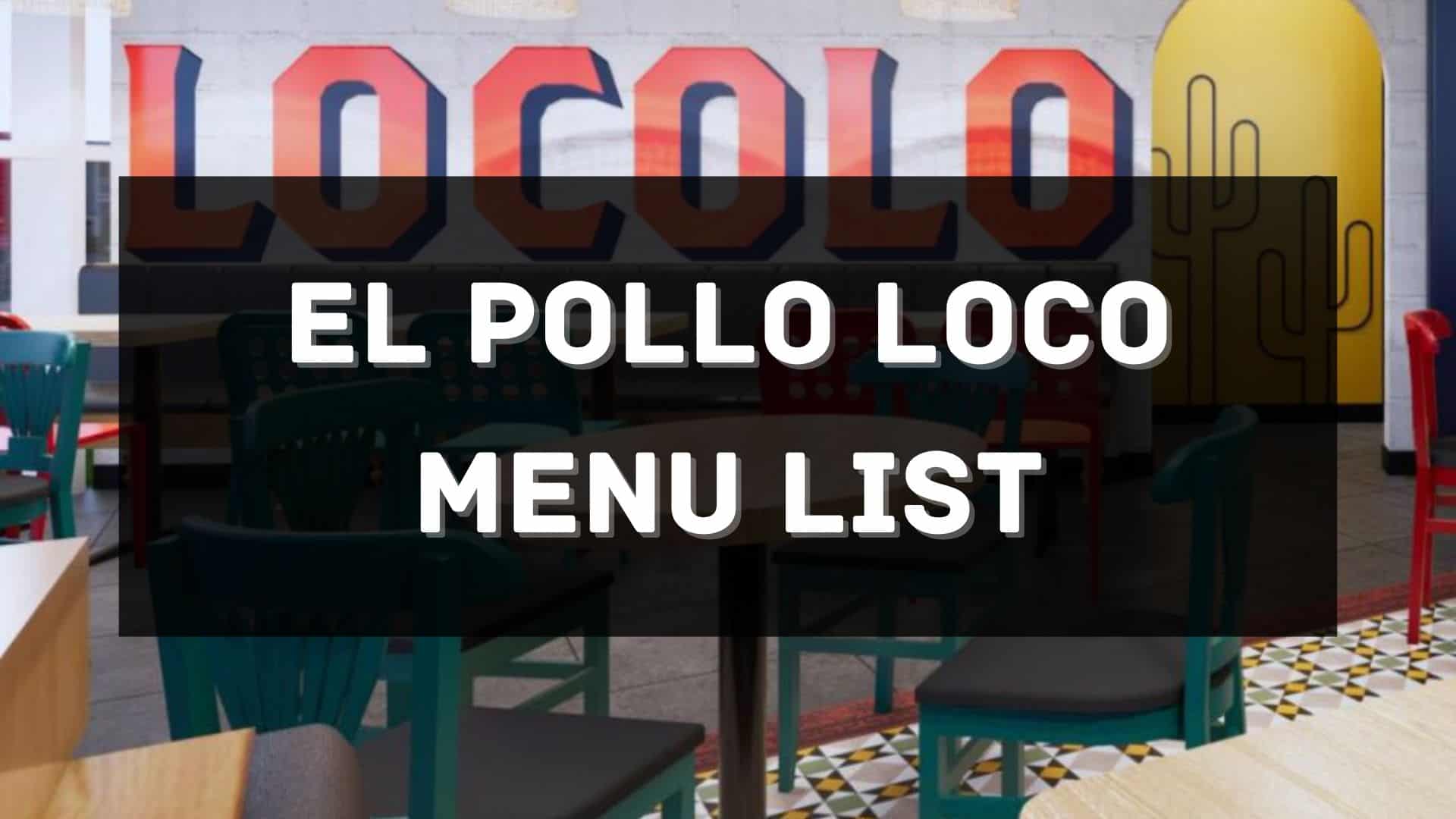 el pollo loco menu prices philippines