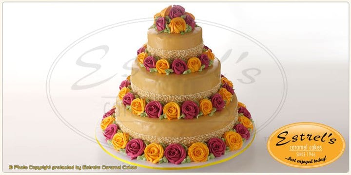 3-tier layered caramel cake