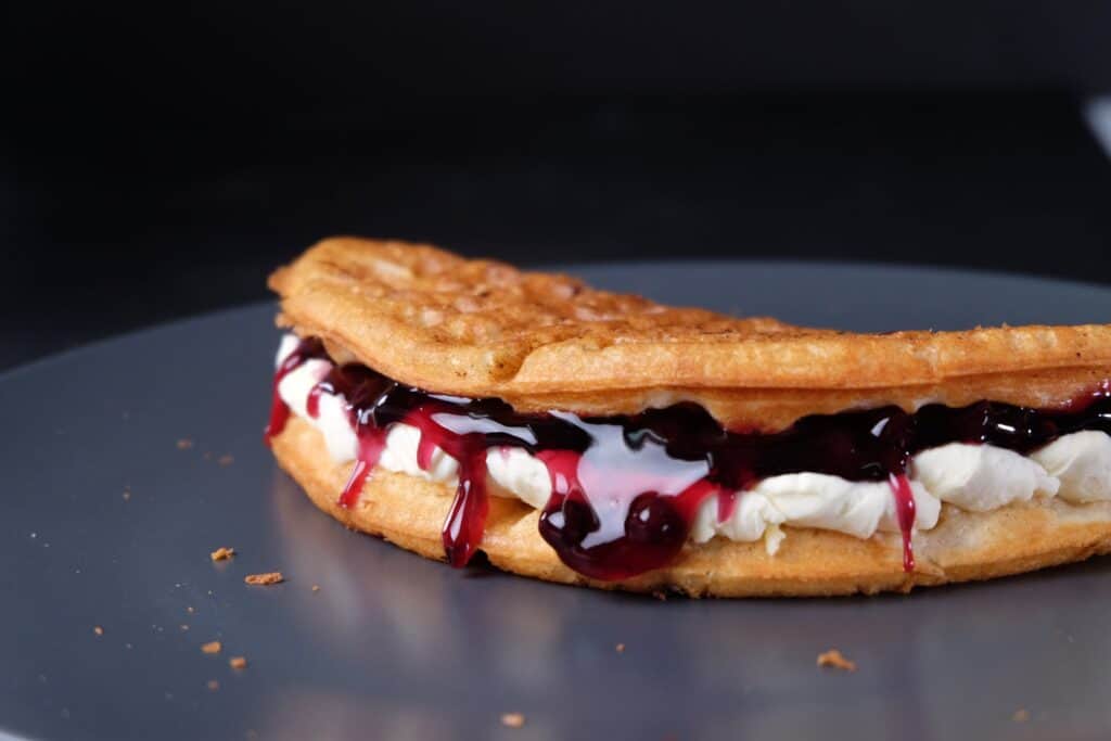 blueberry cream cheese waffle