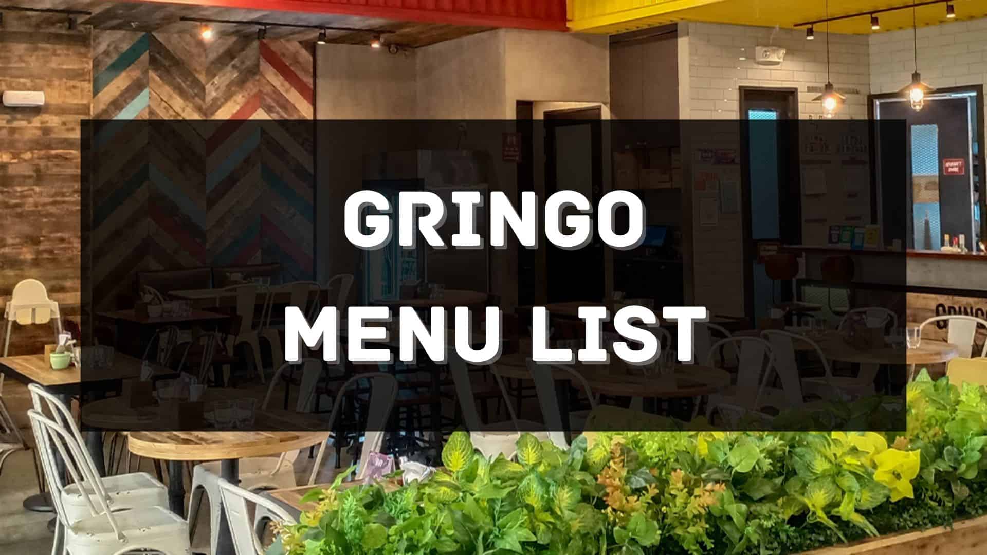 Gringo menu prices philippines