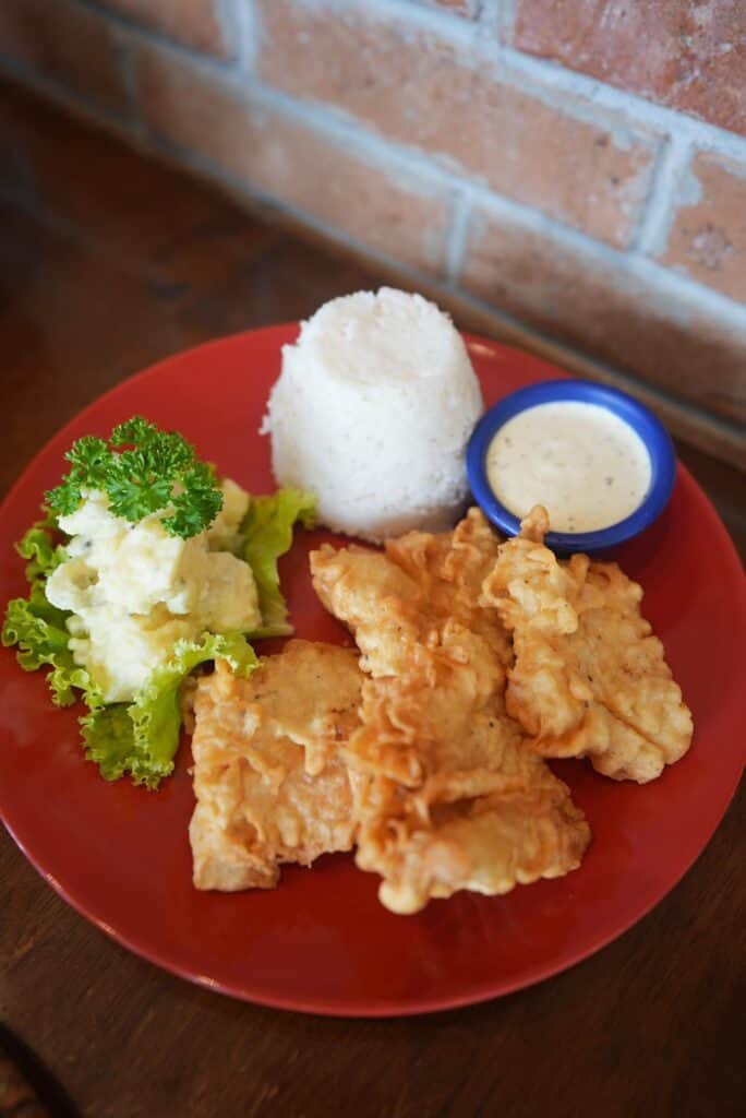 fish fillet rice meal