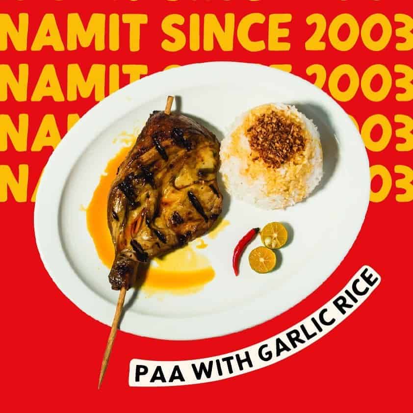 Paa with garlic rice meal