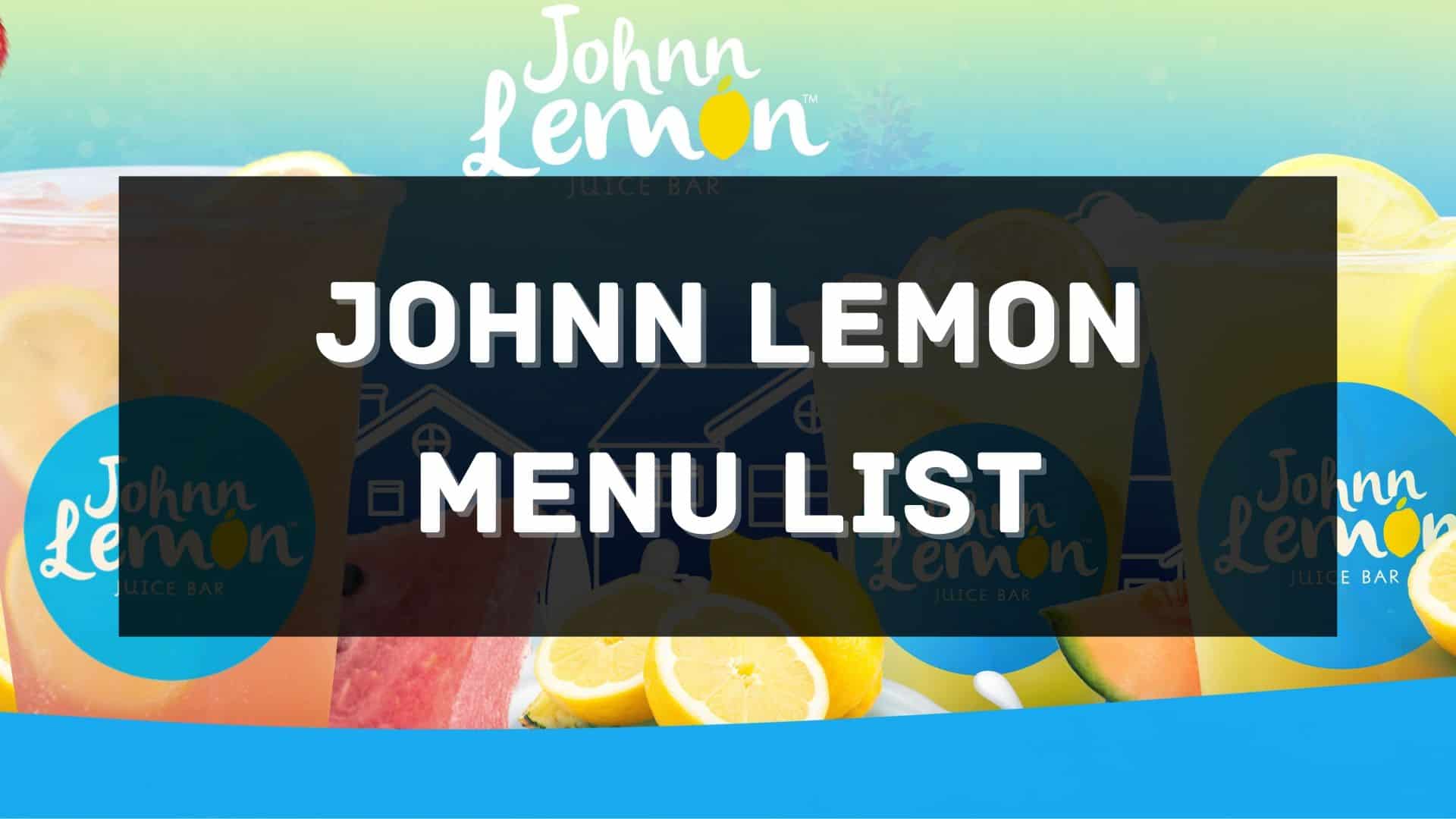 johnn lemon menu prices philippines