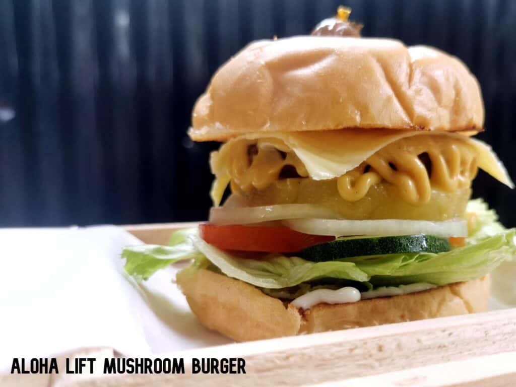 Aloha lift mushroom burger