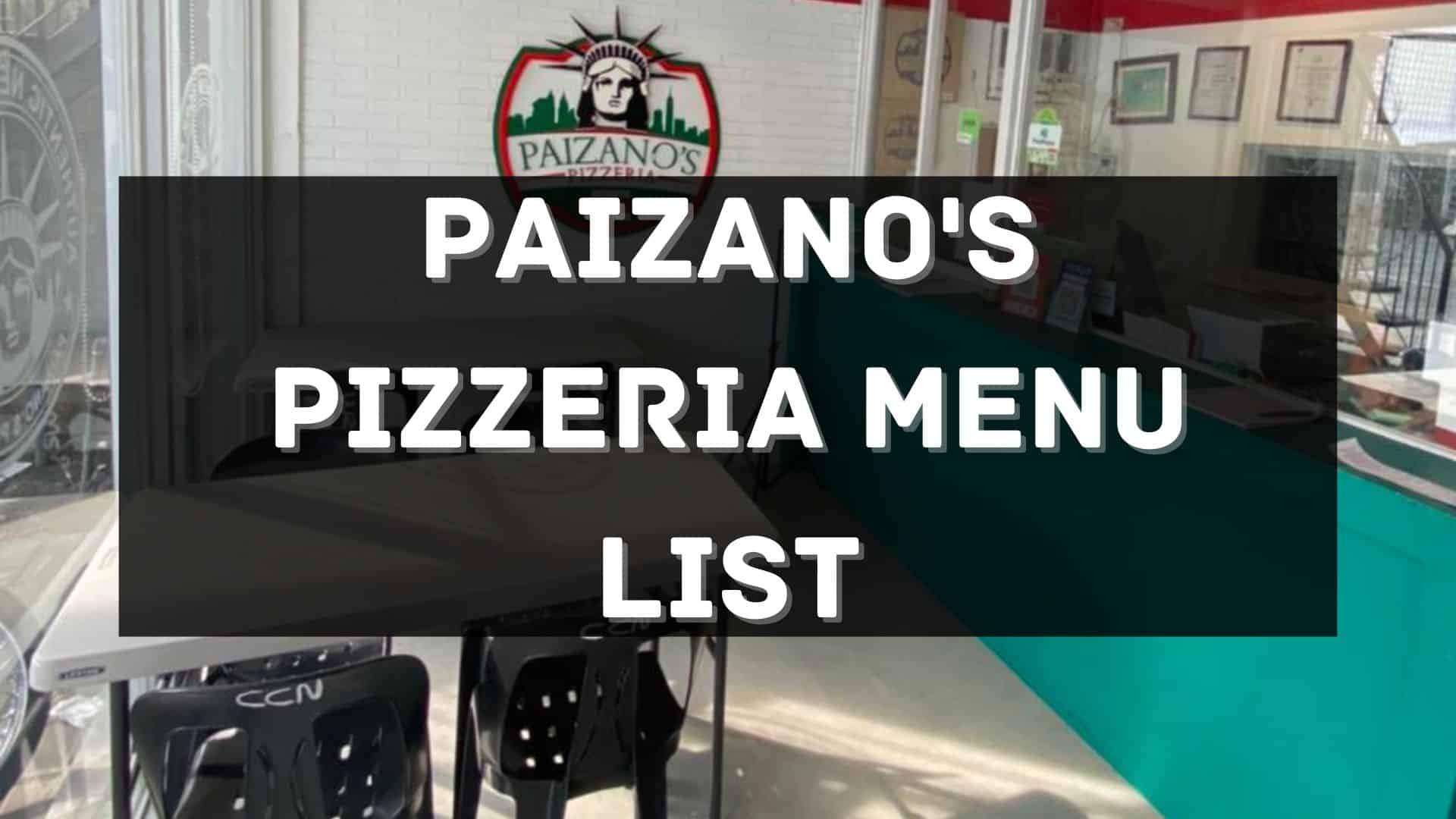 paizano's pizzeria menu prices philippines
