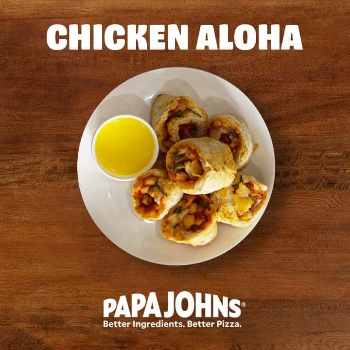 Chicken aloha calzone