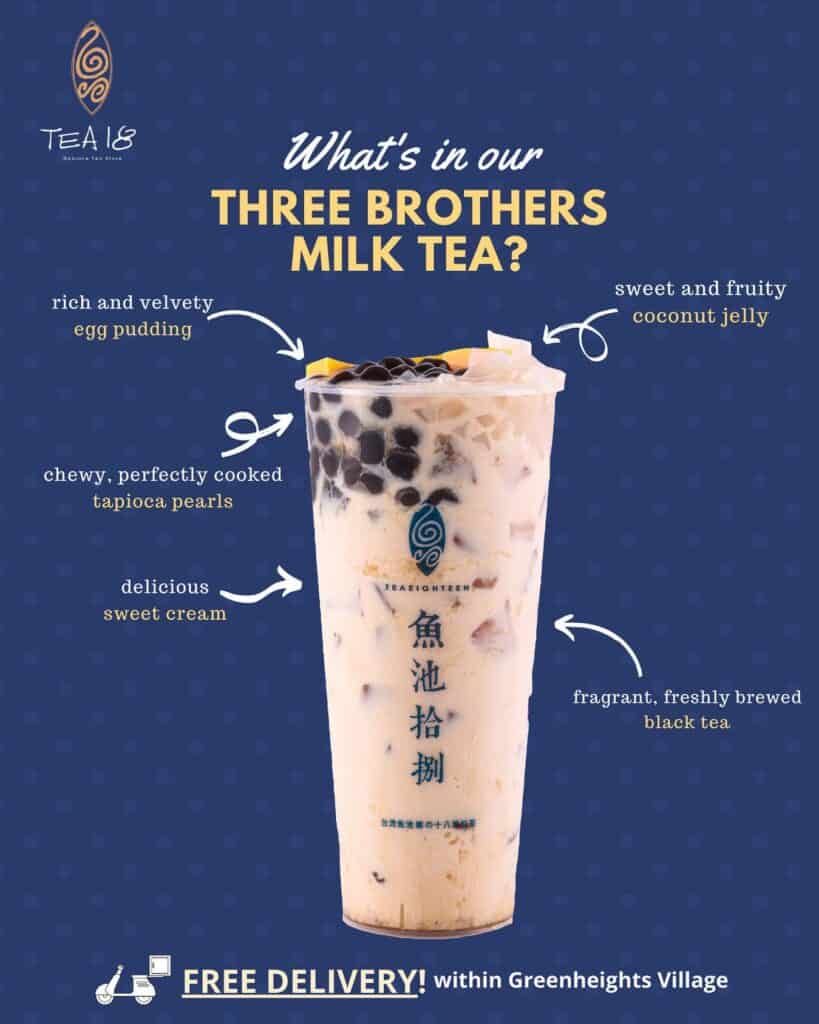 3 brothers milk tea