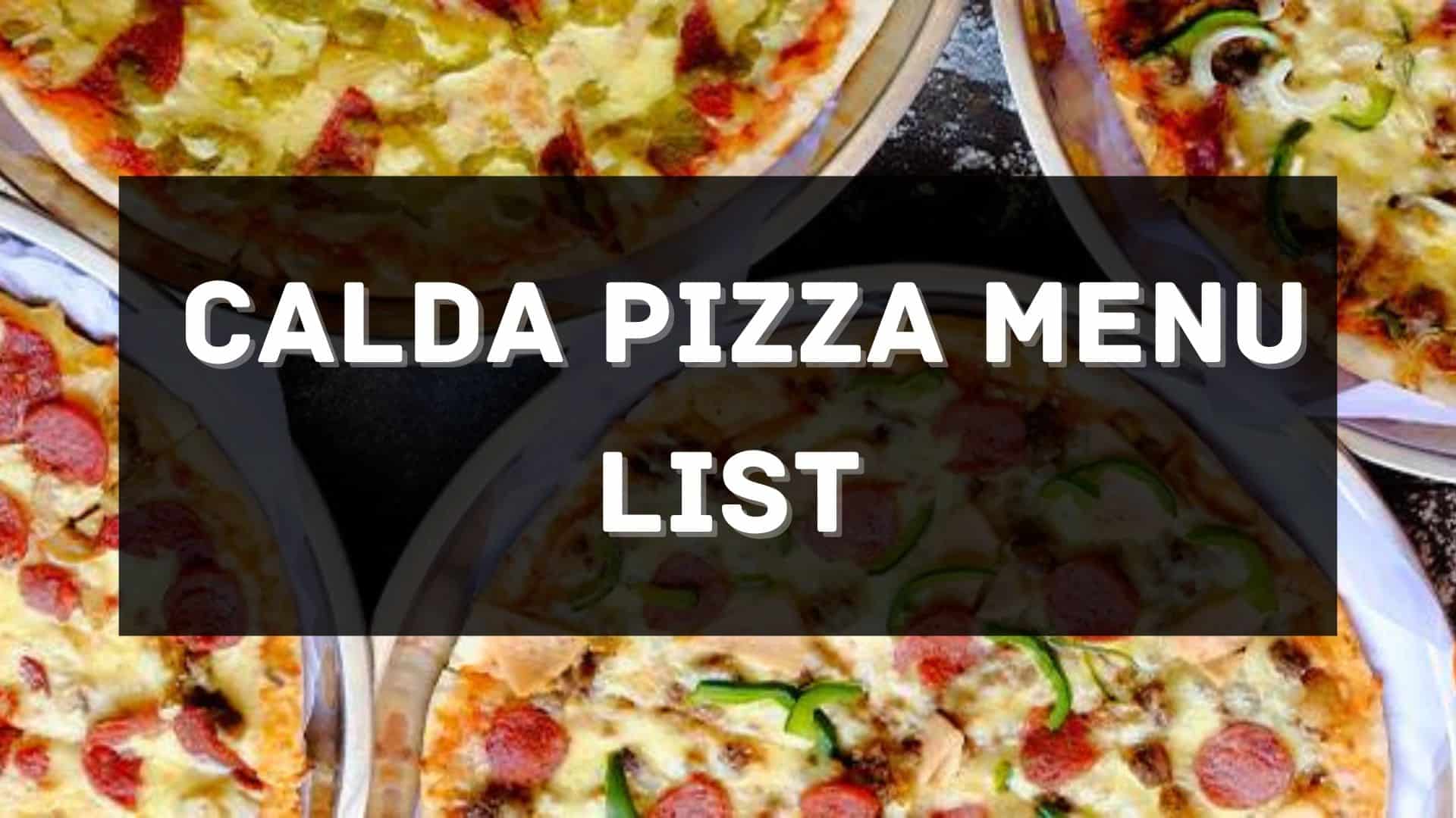 calda pizza menu prices philippines