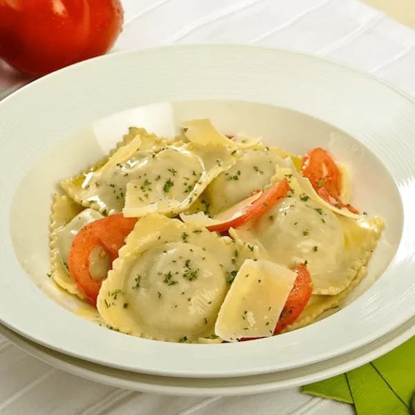 Mushroom mozzarella ravioli