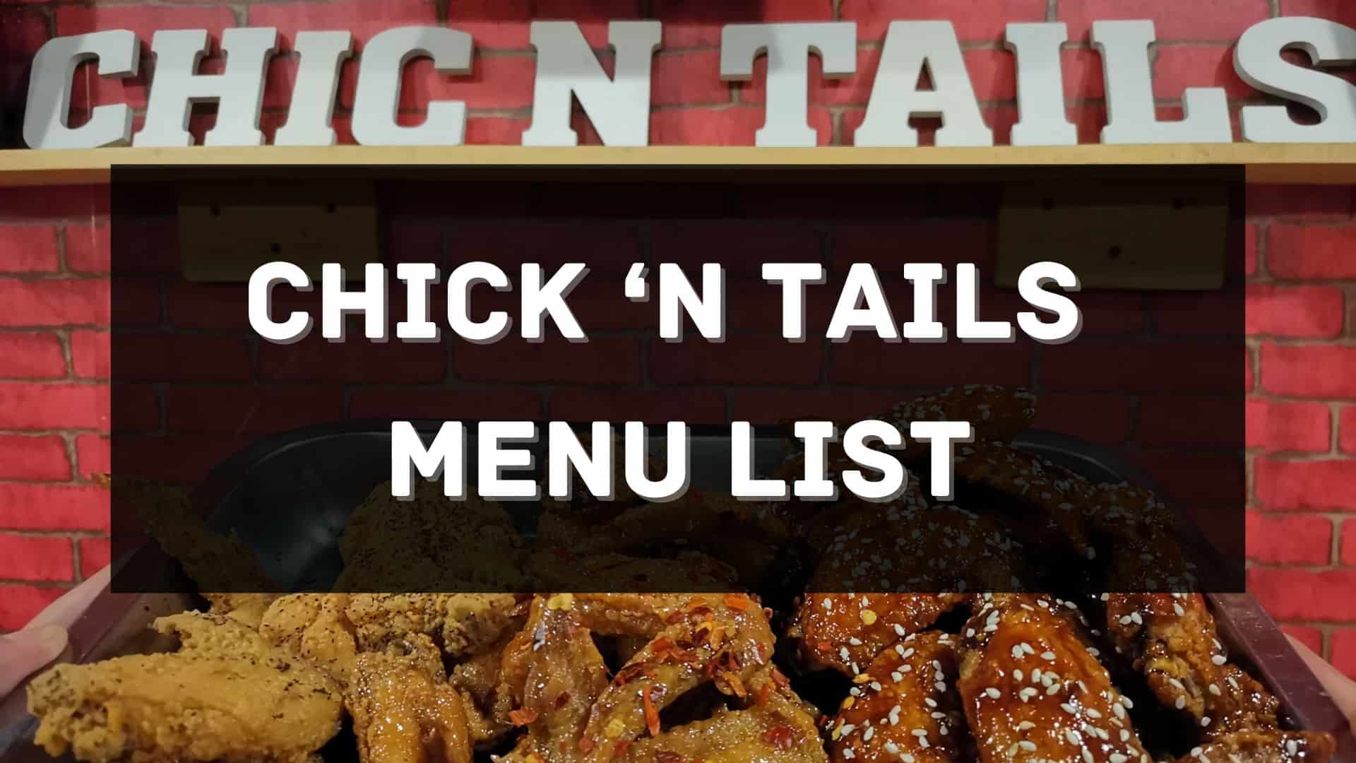 chick 'n tails menu prices philippines