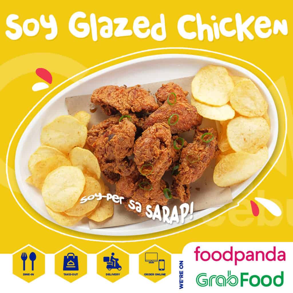 Soy glazed fried chicken