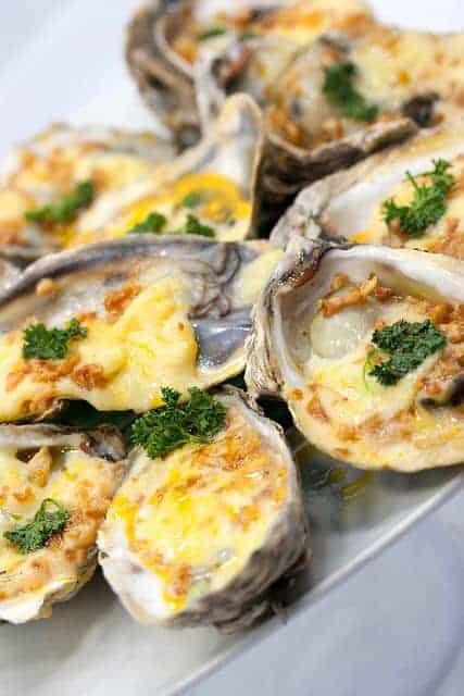 Baked oysters