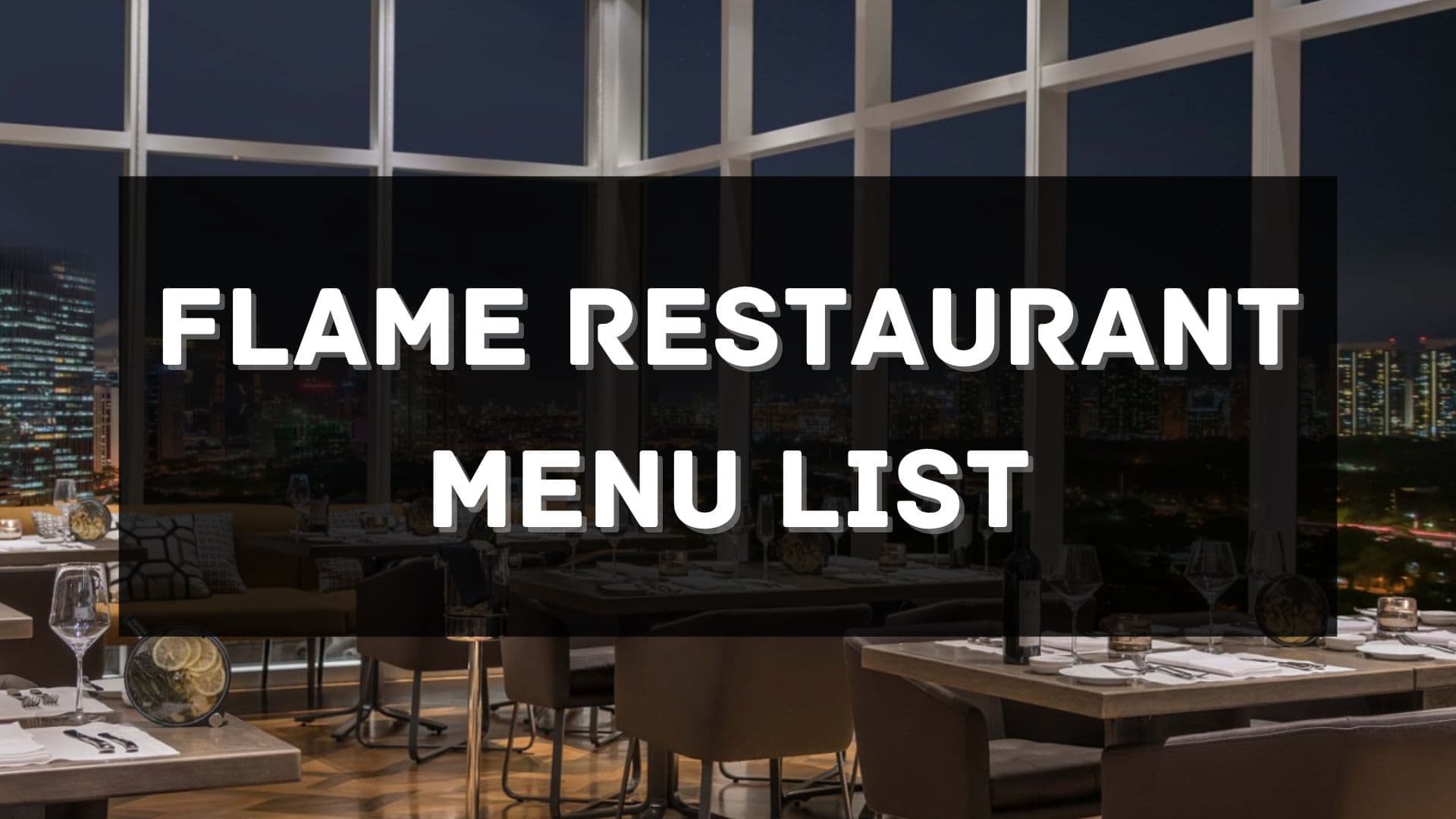 flame restaurant menu prices philippines