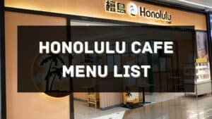 honolulu cafe menu prices philippines