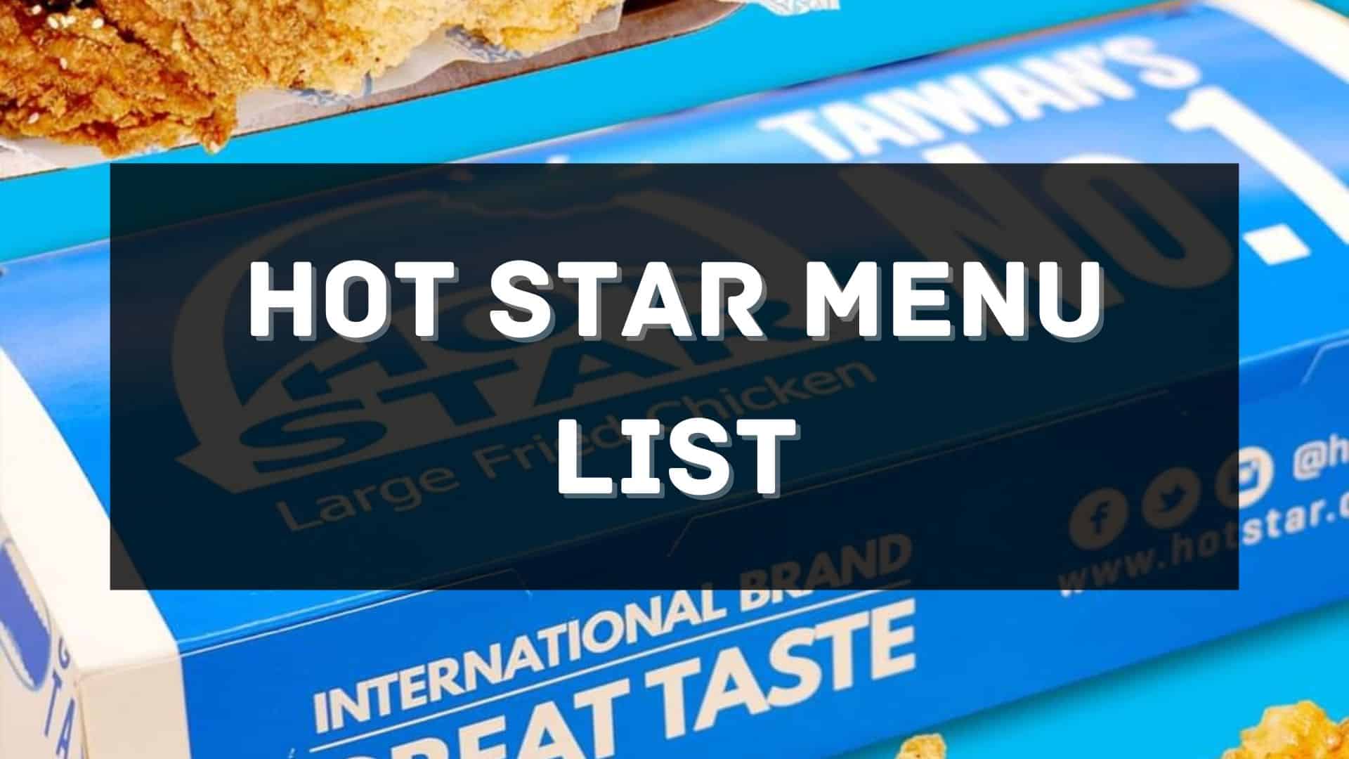 hot star menu prices philippines