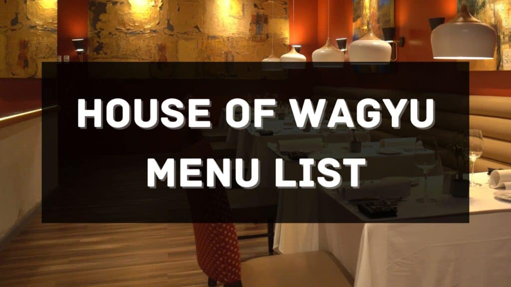 House of Wagyu Menu Prices Philippines 2025 [Updated] — All About ...