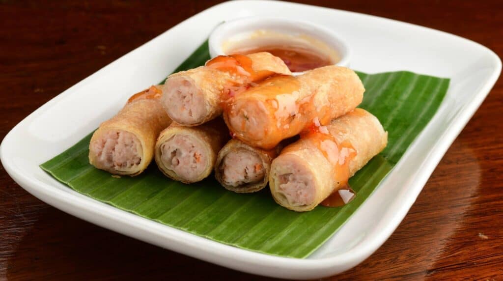 Fried lumpiang gulay