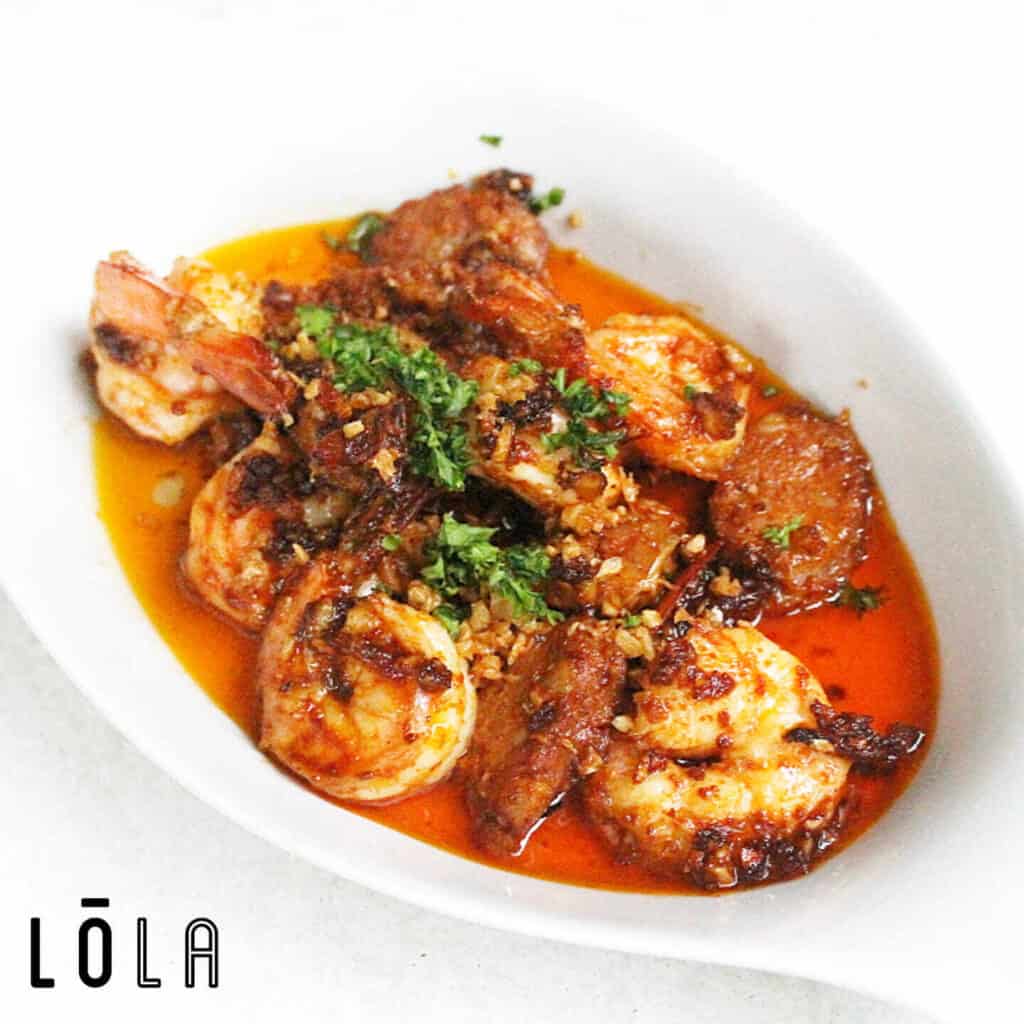 Spanish chorizo gambas