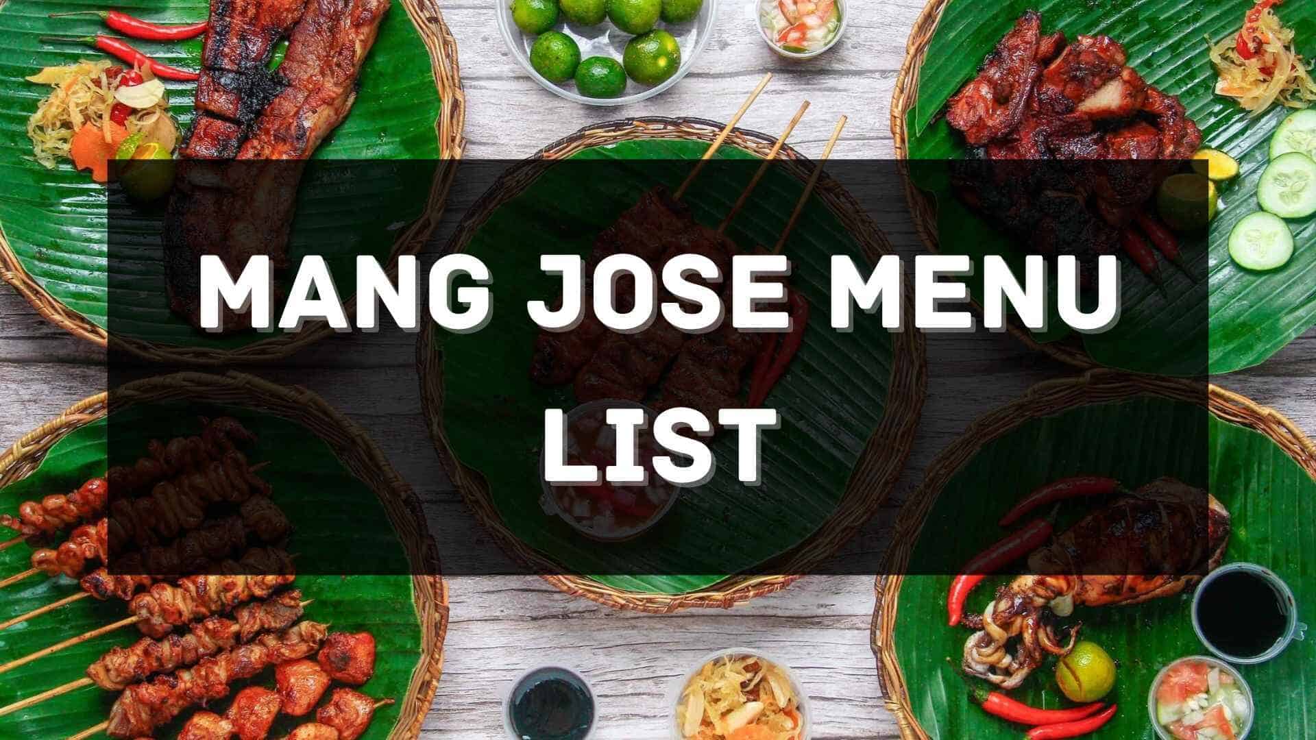 mang jose menu prices philippines