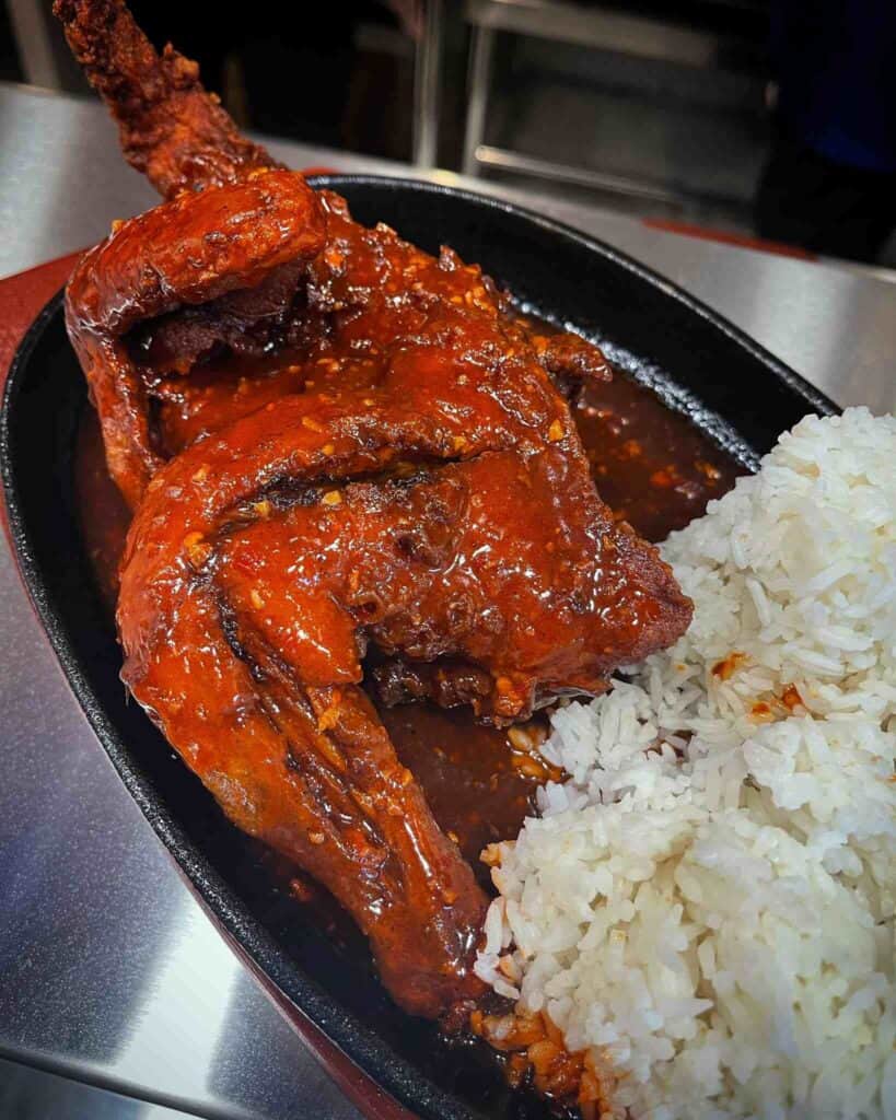 Sweet and spicy double fried chicken