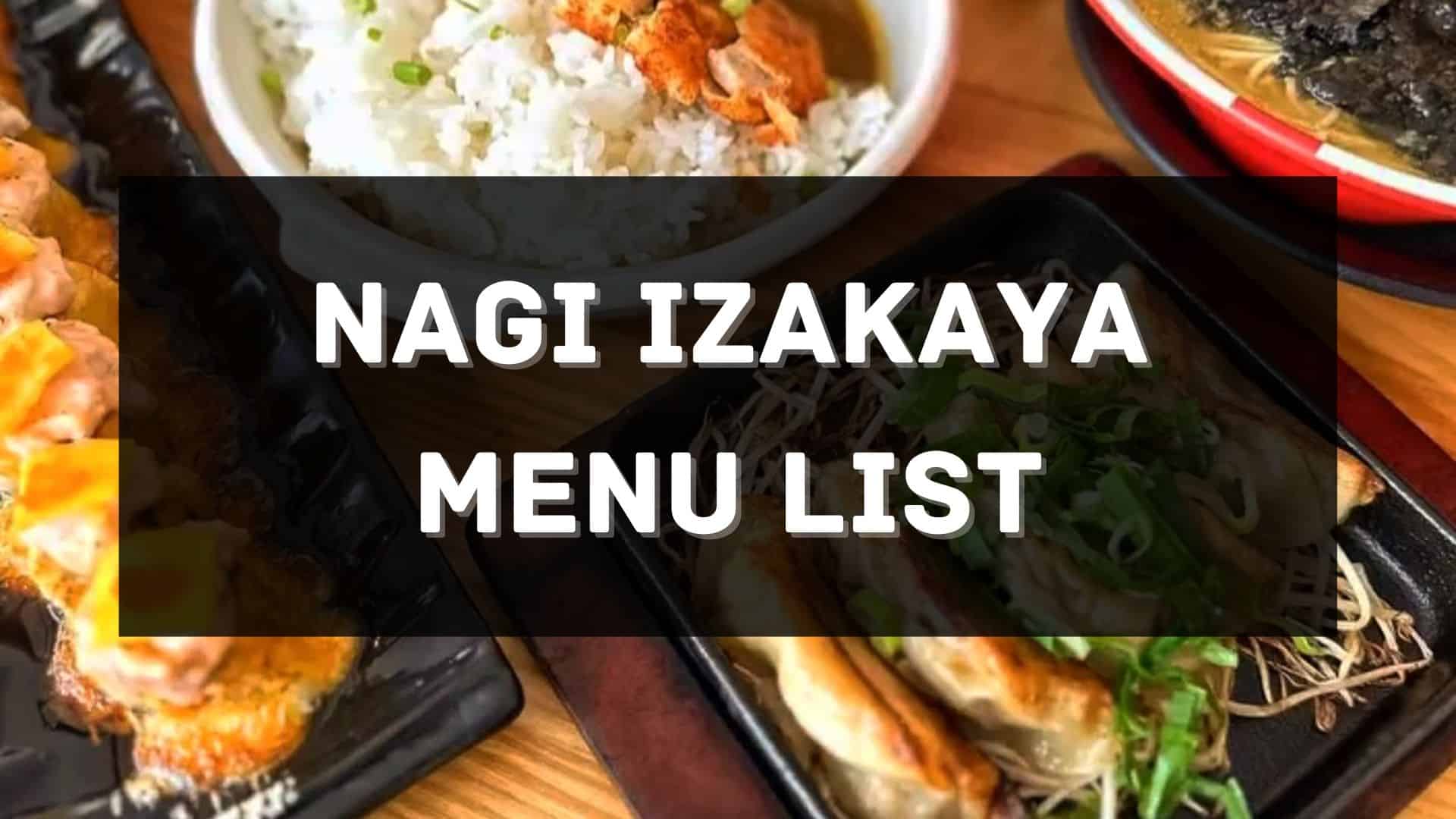 nagi izakaya menu prices philippines