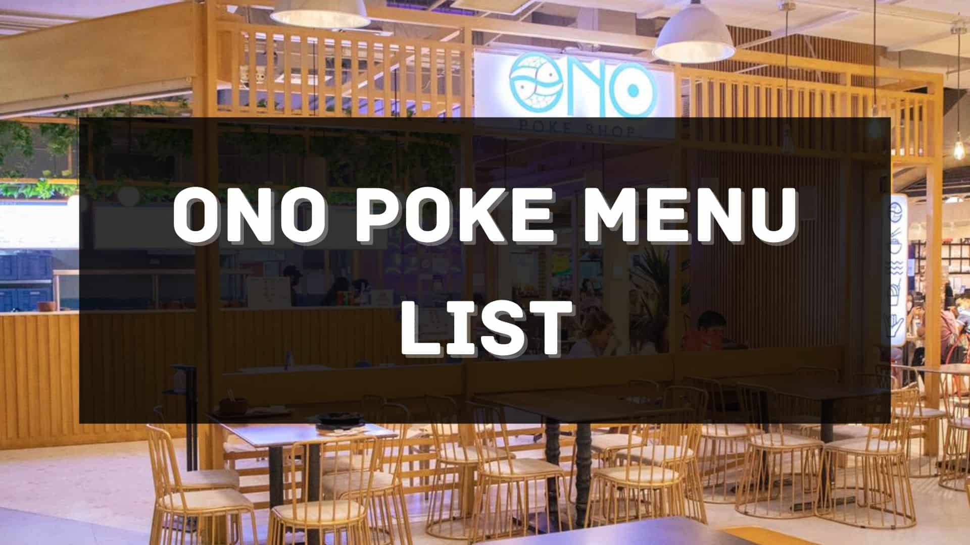 ono poke menu prices philippines