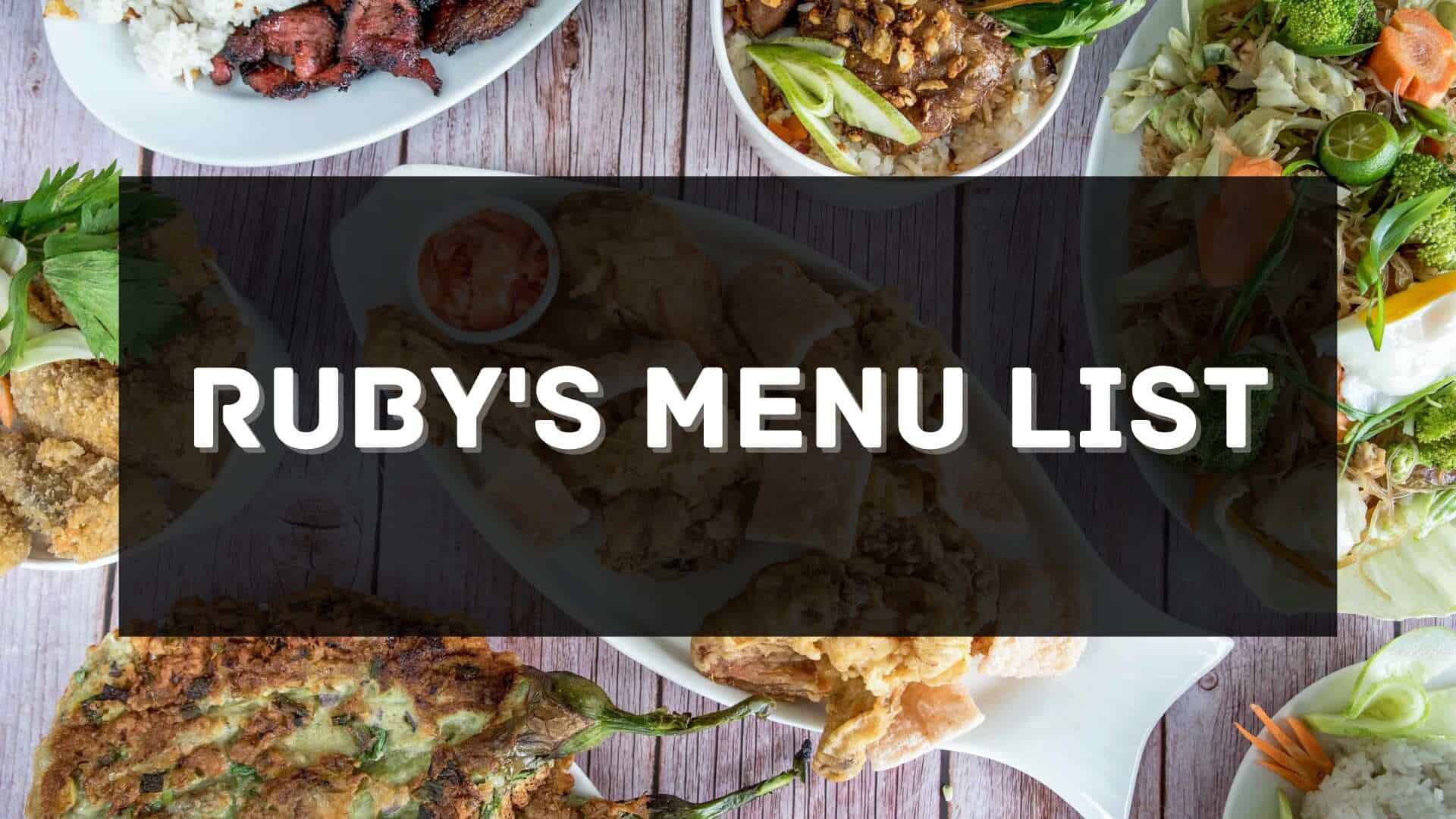 ruby's menu prices philippines