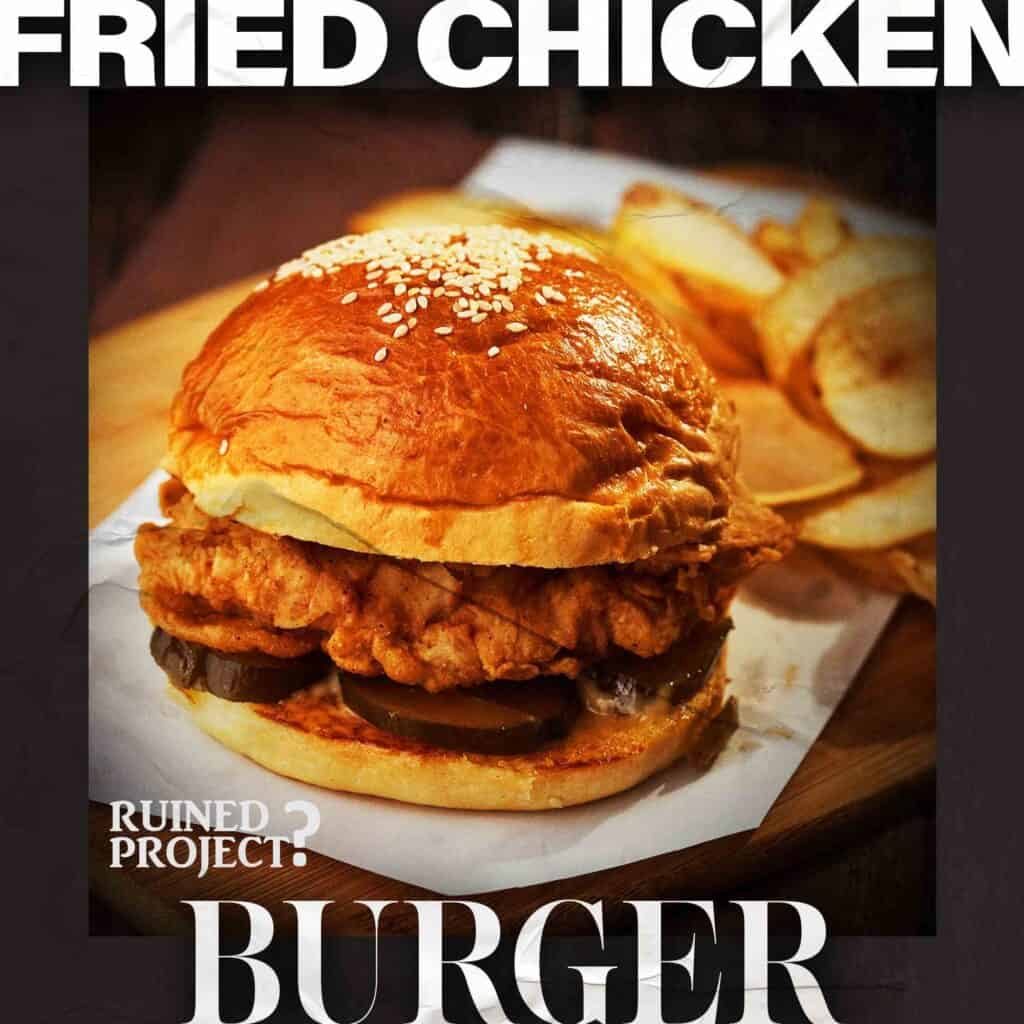 Fried chicken burger
