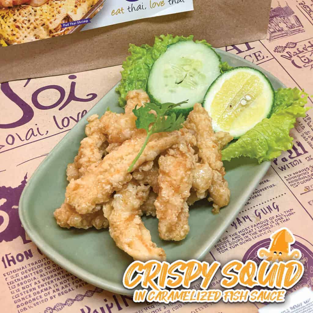 Crispy squid in caramelized fish sauce