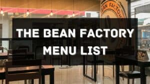 the bean factory menu prices philippines