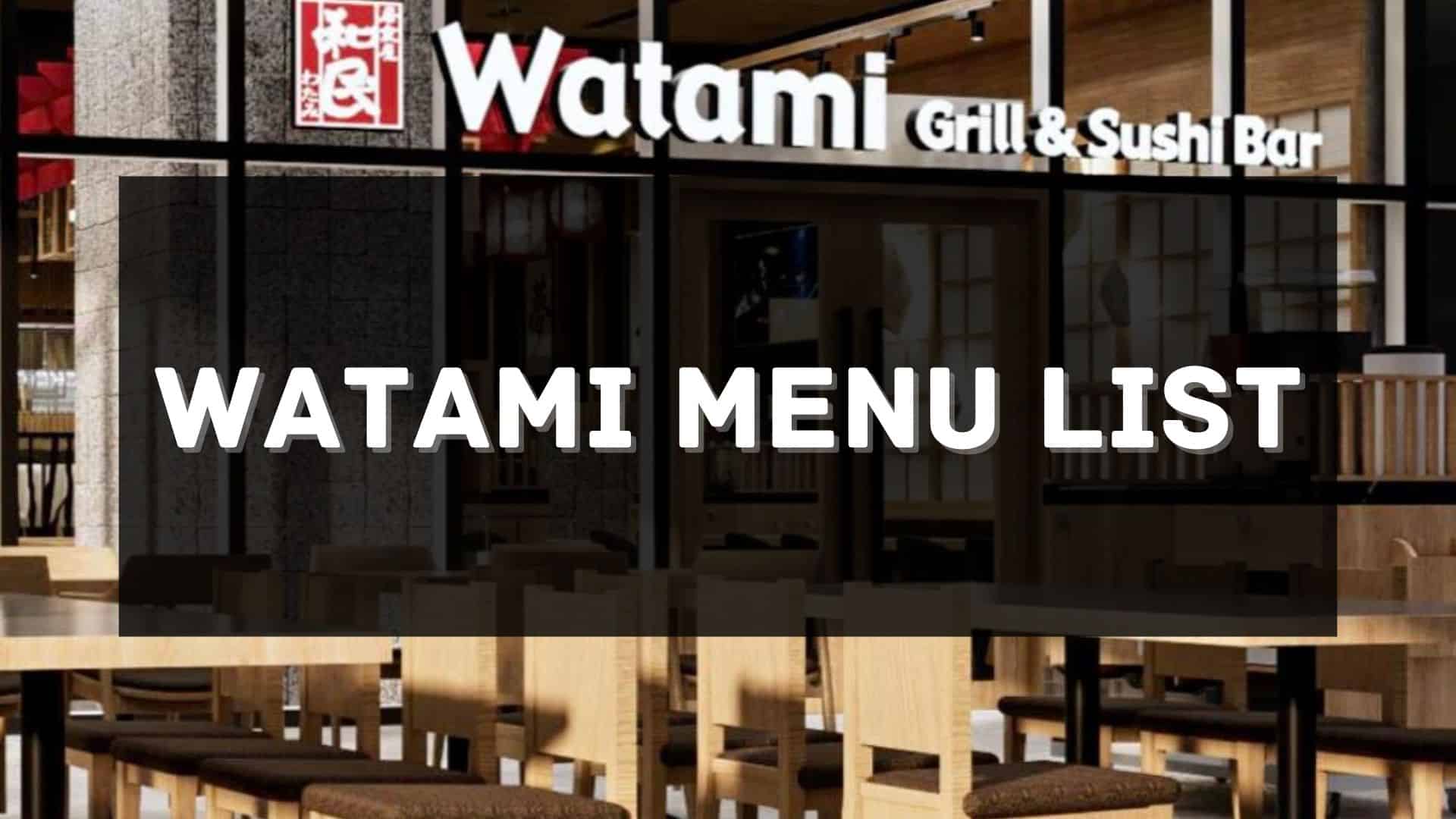 watami menu prices philippines
