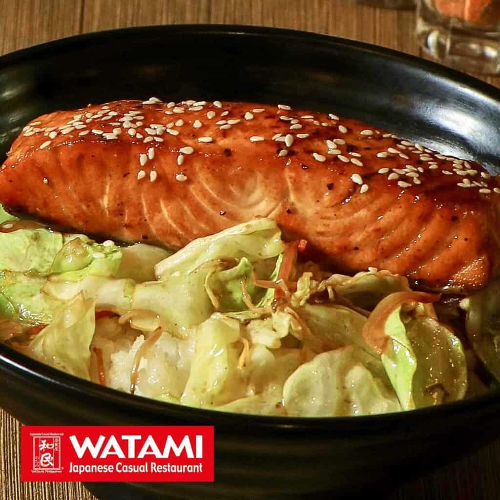 Salmon teriyaki bowl