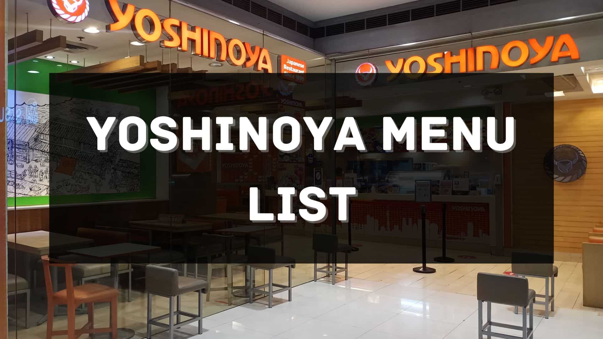 yoshinoya menu prices philippines