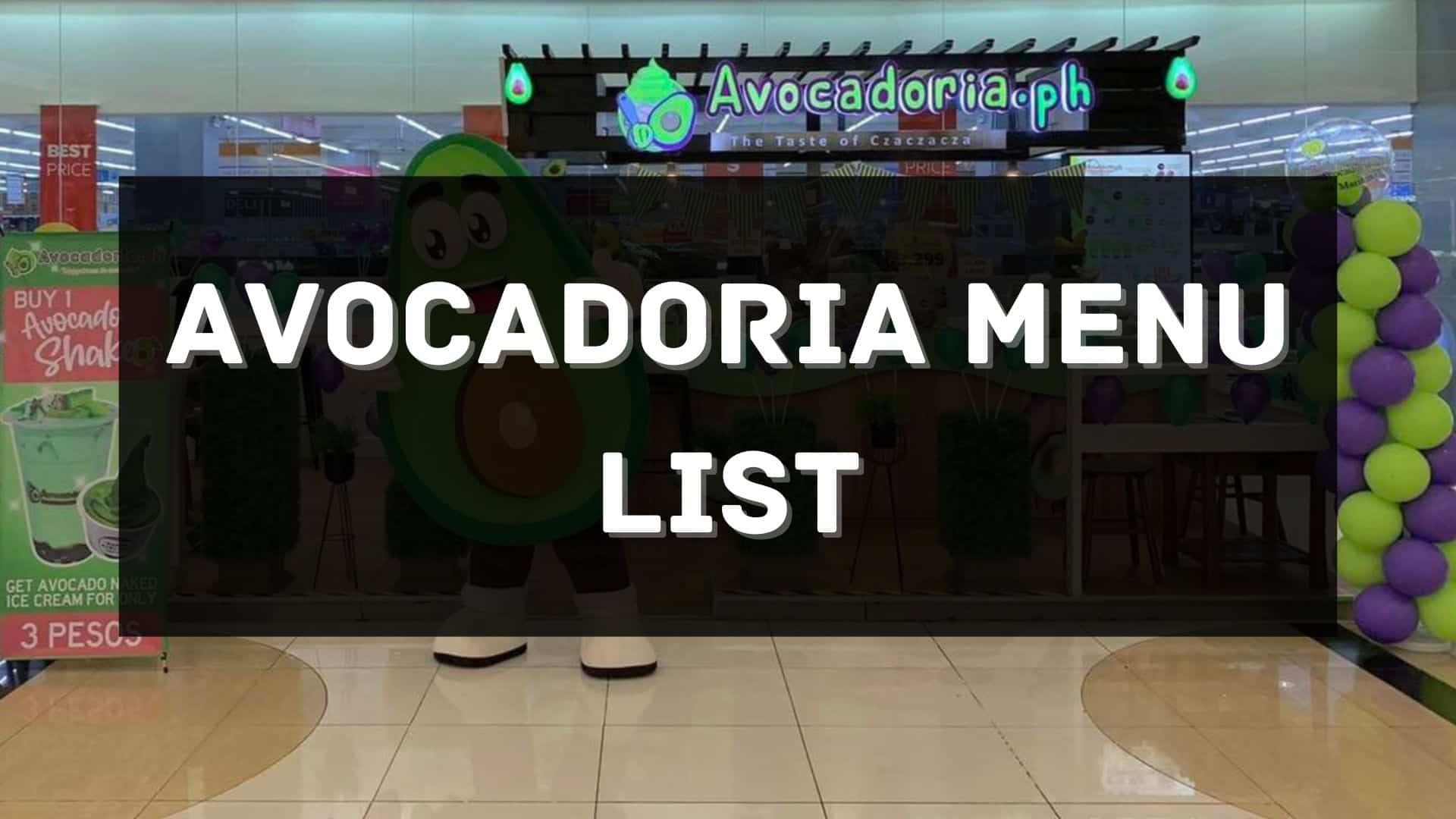 avocadoria menu prices philippines