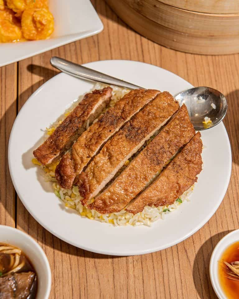 Pork chop fried rice