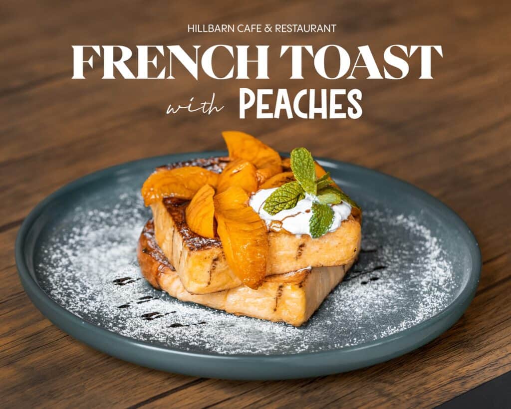 French toast with peaches