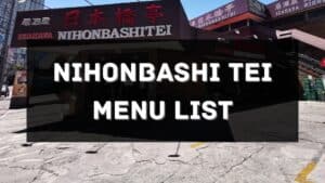 nihonbashi tei menu prices philippines