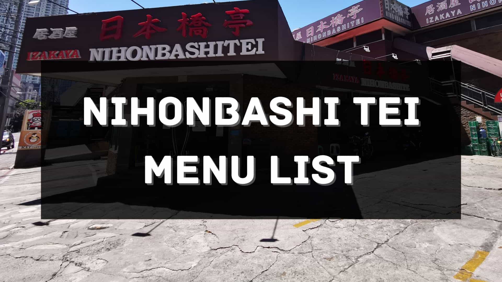 nihonbashi tei menu prices philippines