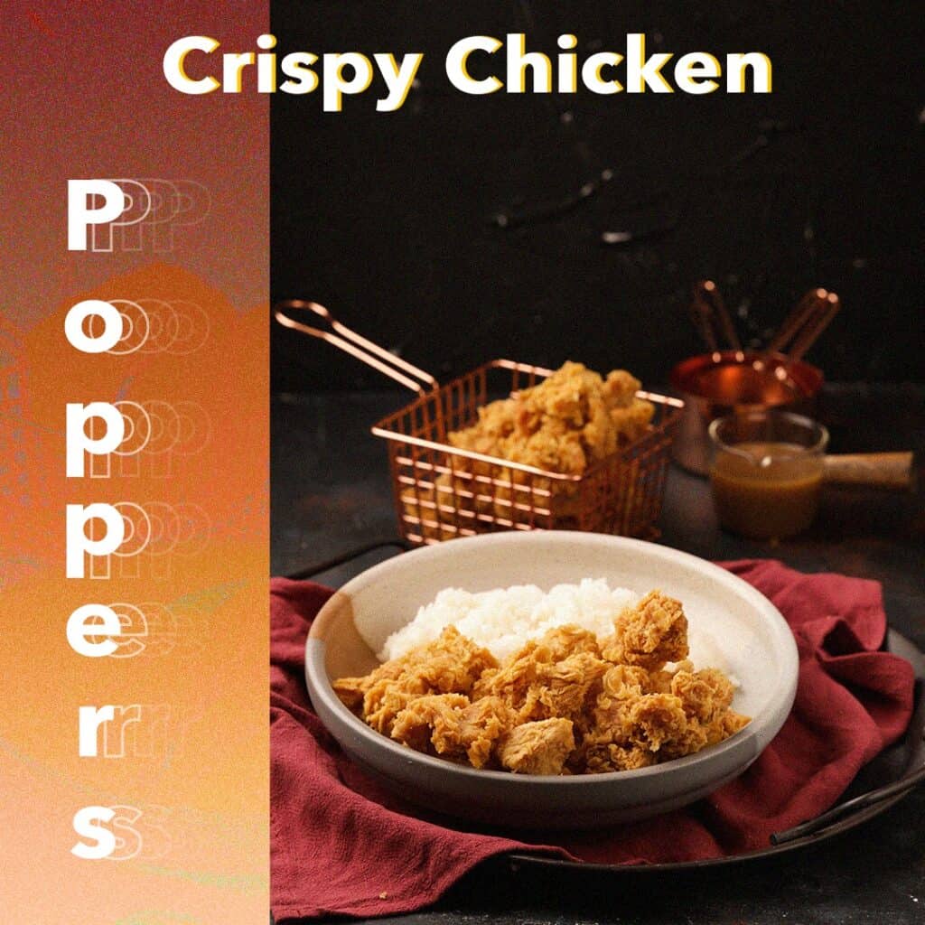 Crispy chicken poppers