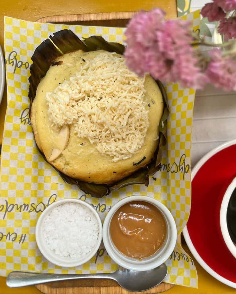 Bibingka galapong with cheese