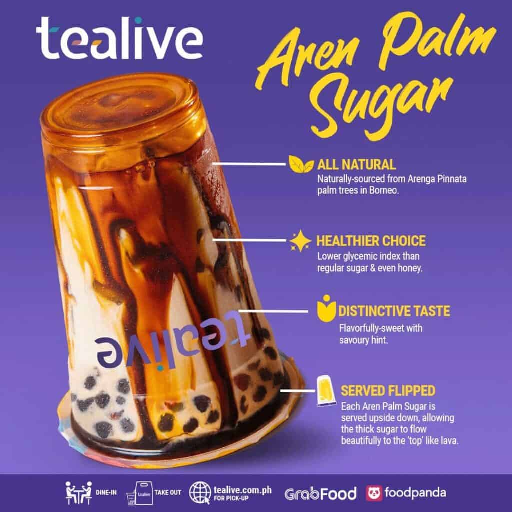 Aren palm sugar milk tea