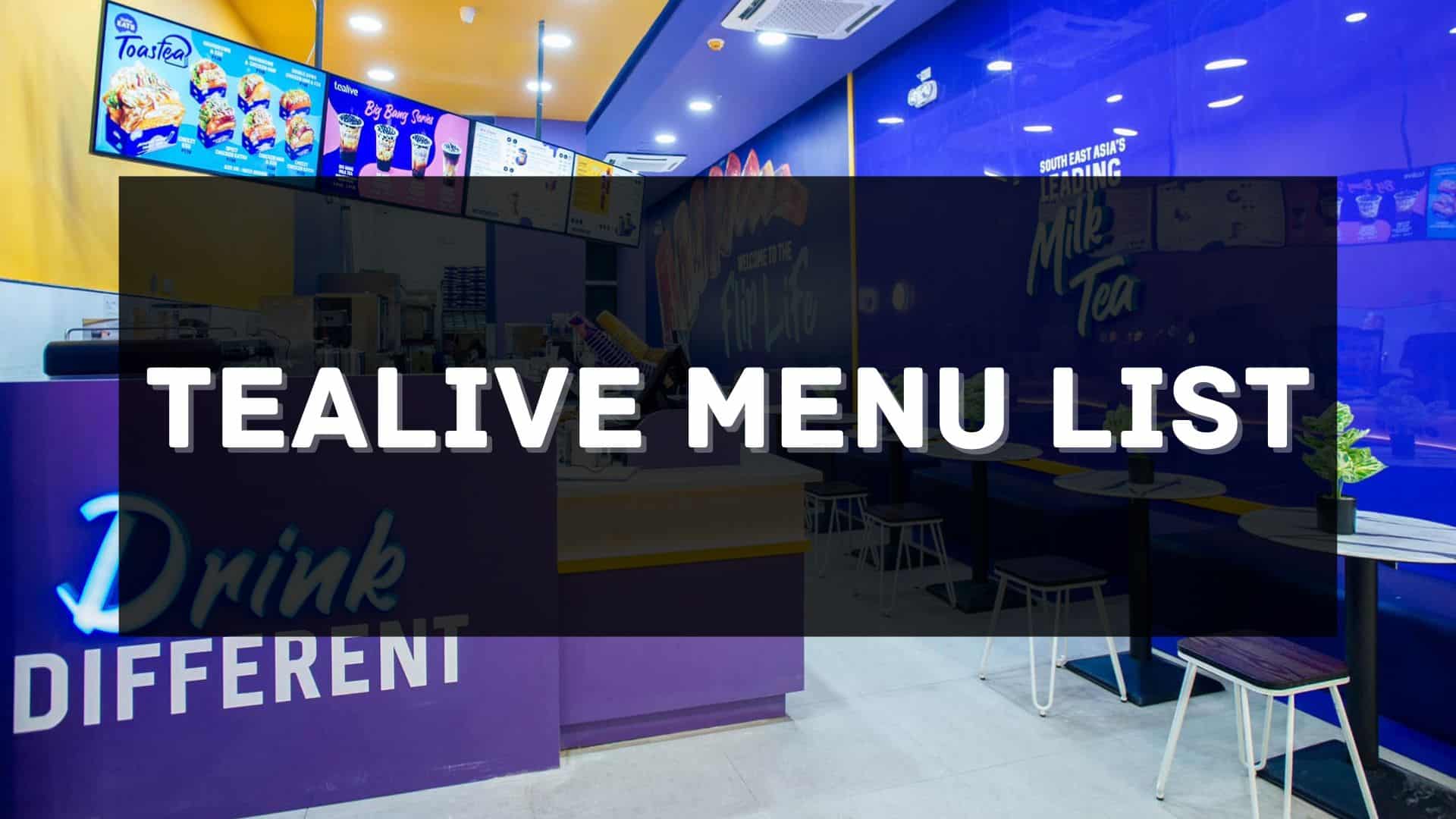 tealive menu prices philippines